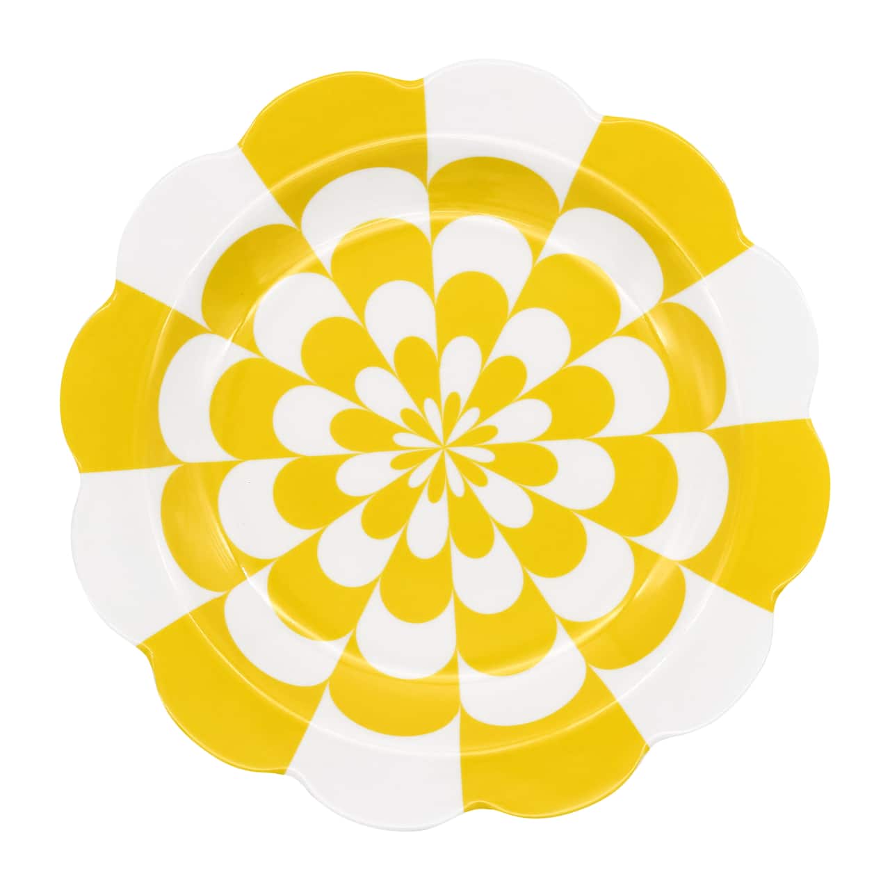 Jonathan Adler x Michaels 7.5" Yellow Wave Melamine Plates, 4ct.